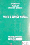 Thompson-Thompson Model 2F Surface Grinder Parts and Service Manual Year (1976)-01